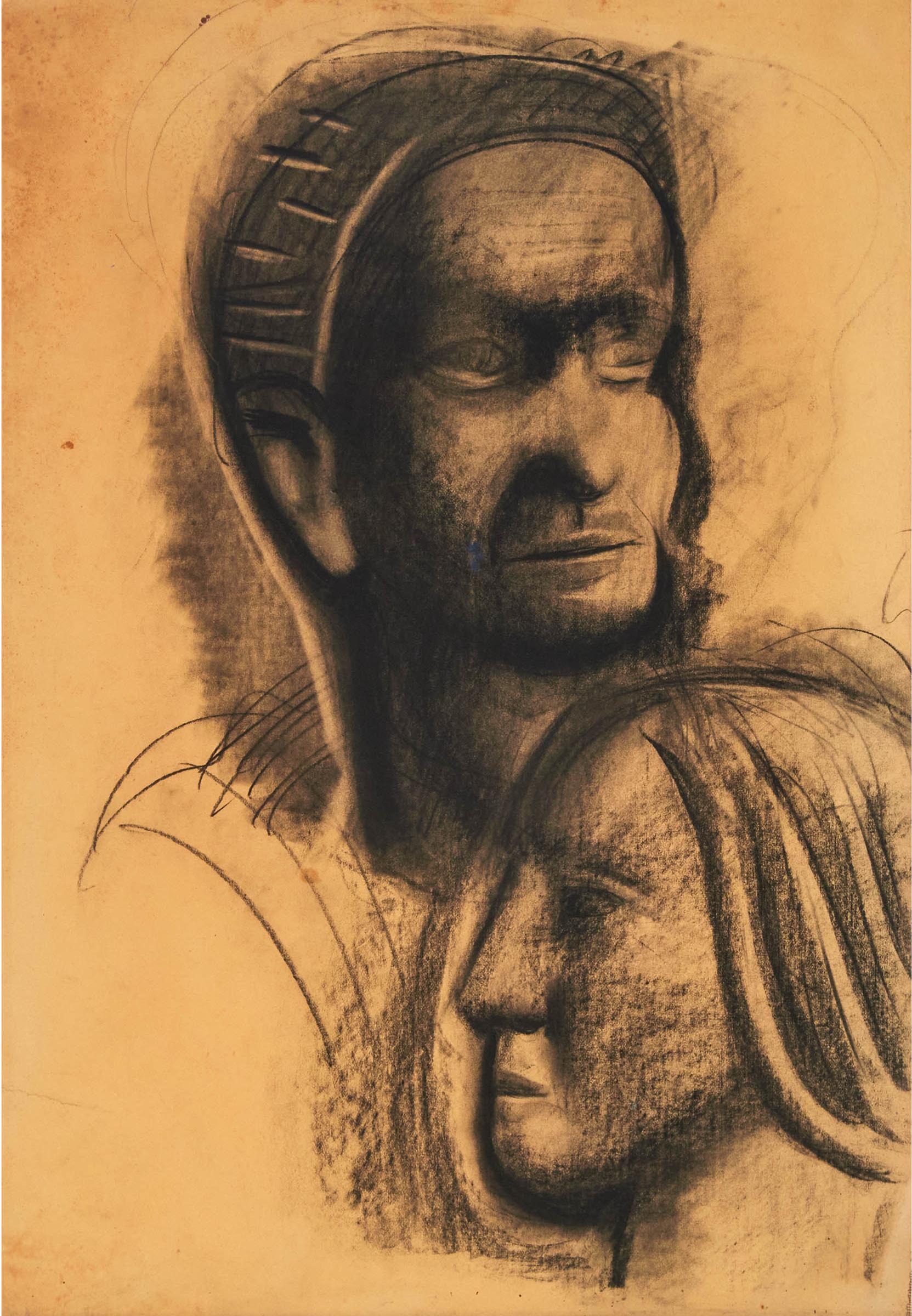 Mario Sironi - Due Teste, 1950