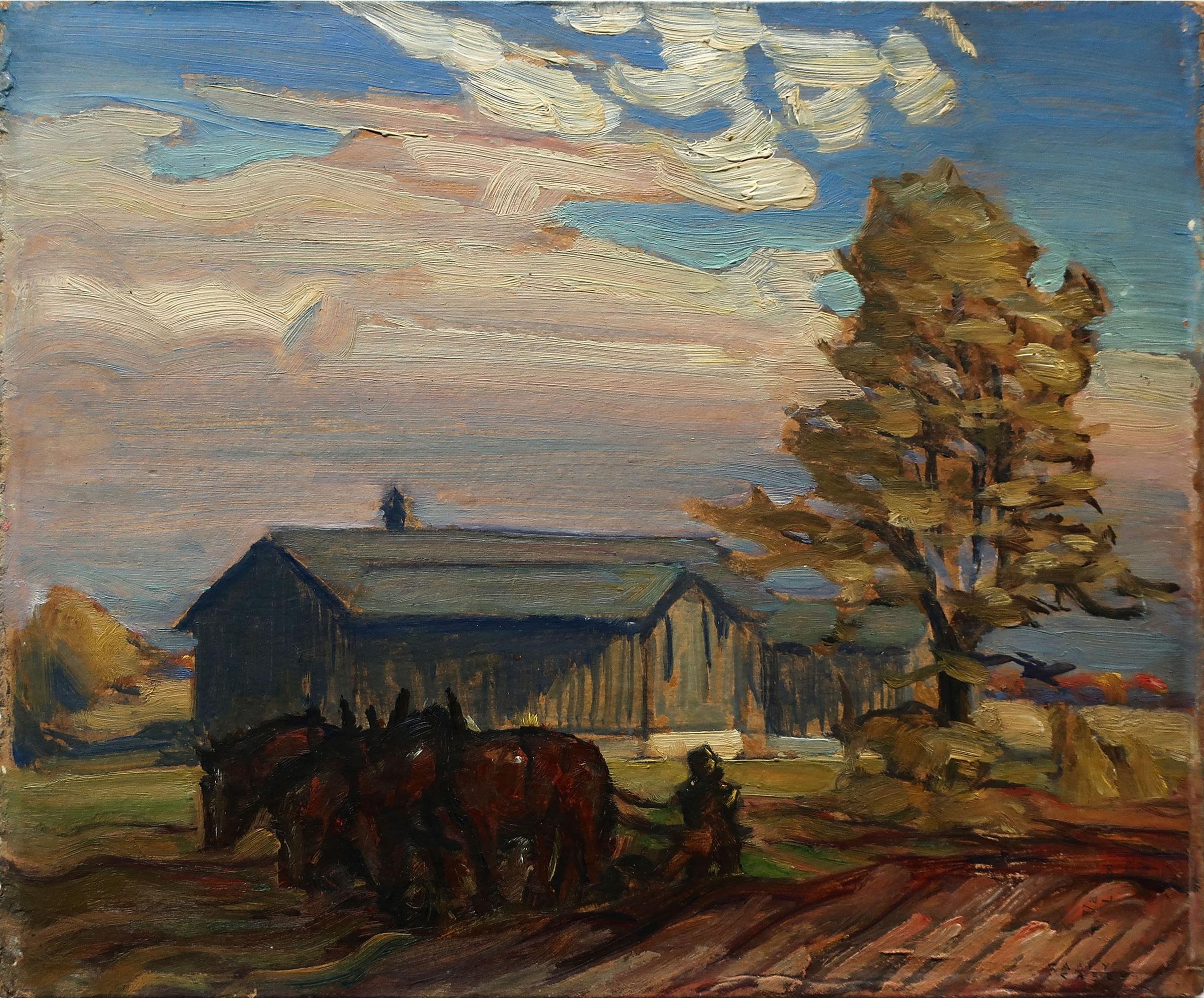 Franklin (Frank) Casey (1907-1968) - Fall Ploughing, Mitchell, Ont.