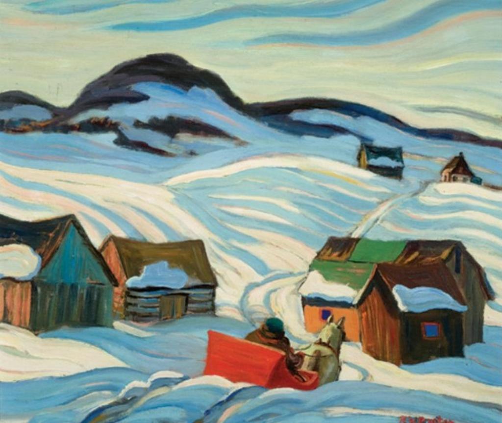 Ralph Wallace Burton (1905-1983) - Winter, Quebec Village