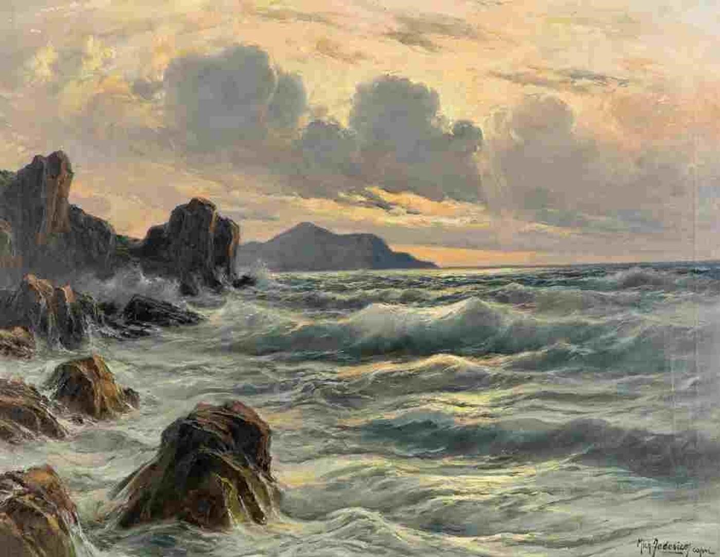 Cavalier Michele Federico (1884-1966) - Capri Seascape