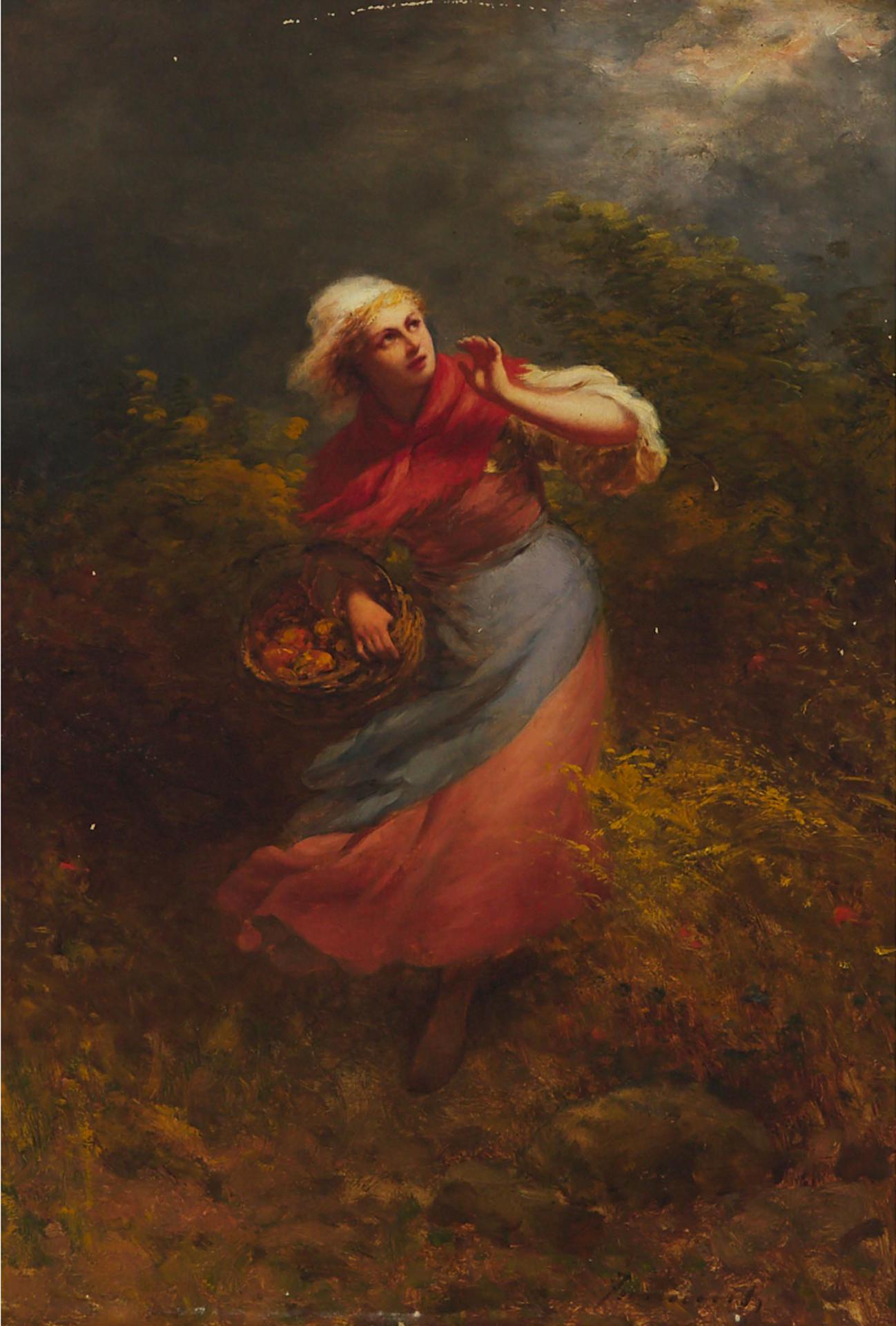 Camillo Innocenti (1871-1961) - L'orage (Woman In A Storm)