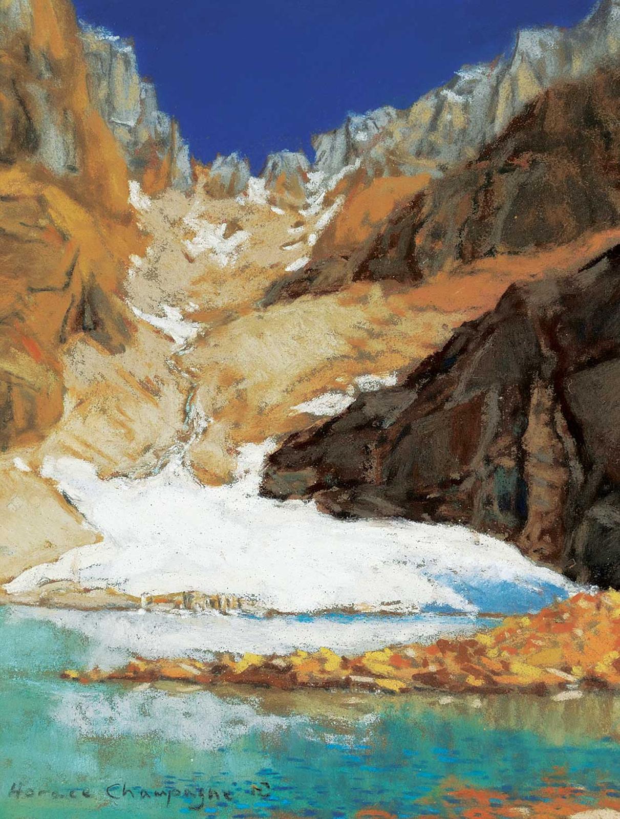 Horace Champagne (1937) - Melting Snow on Lake Oesa, Lake O'Hara, Yoho Nat. Pk. B.C.