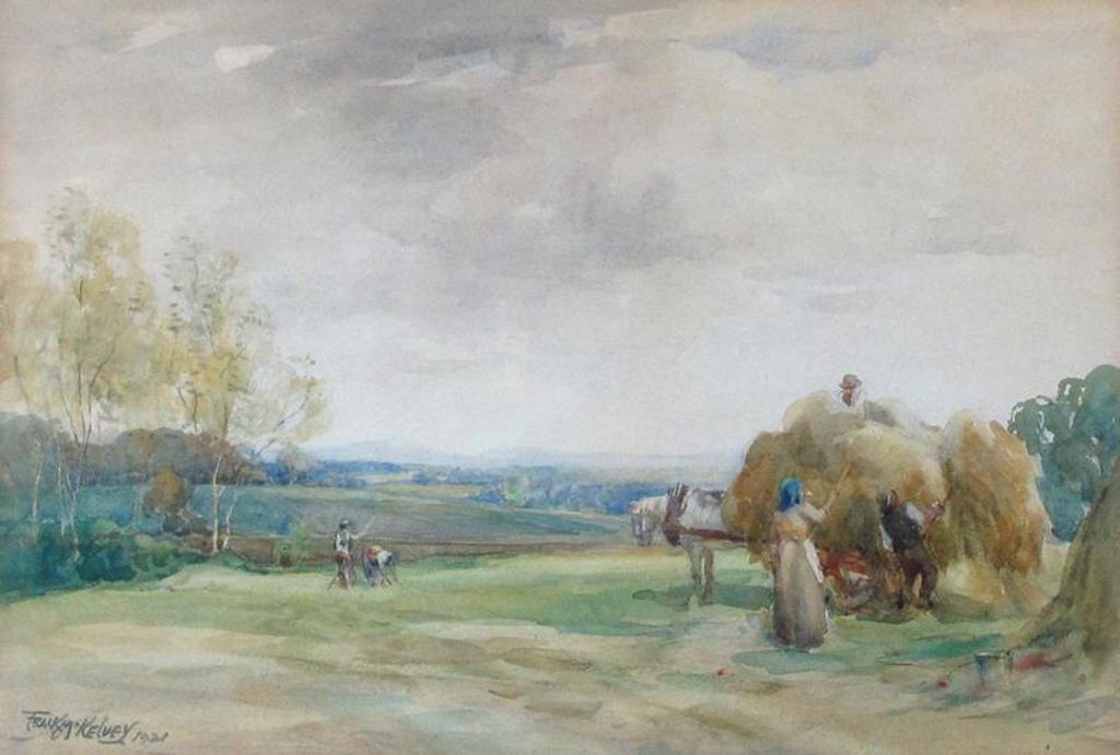 Frank McKelvey (1895-1974) - Haying With Horse And Cart; 1921