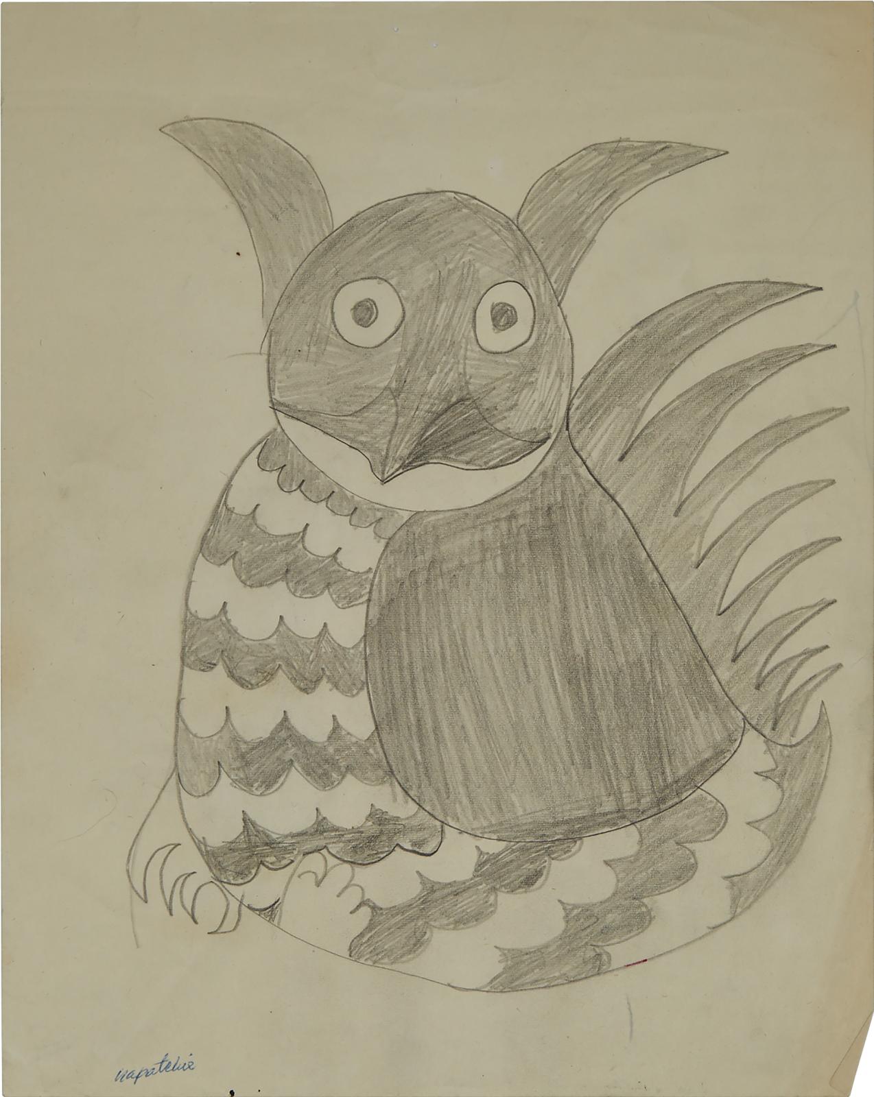 Napatchie Pootoogook (1938-2002) - Untitled (Owl)