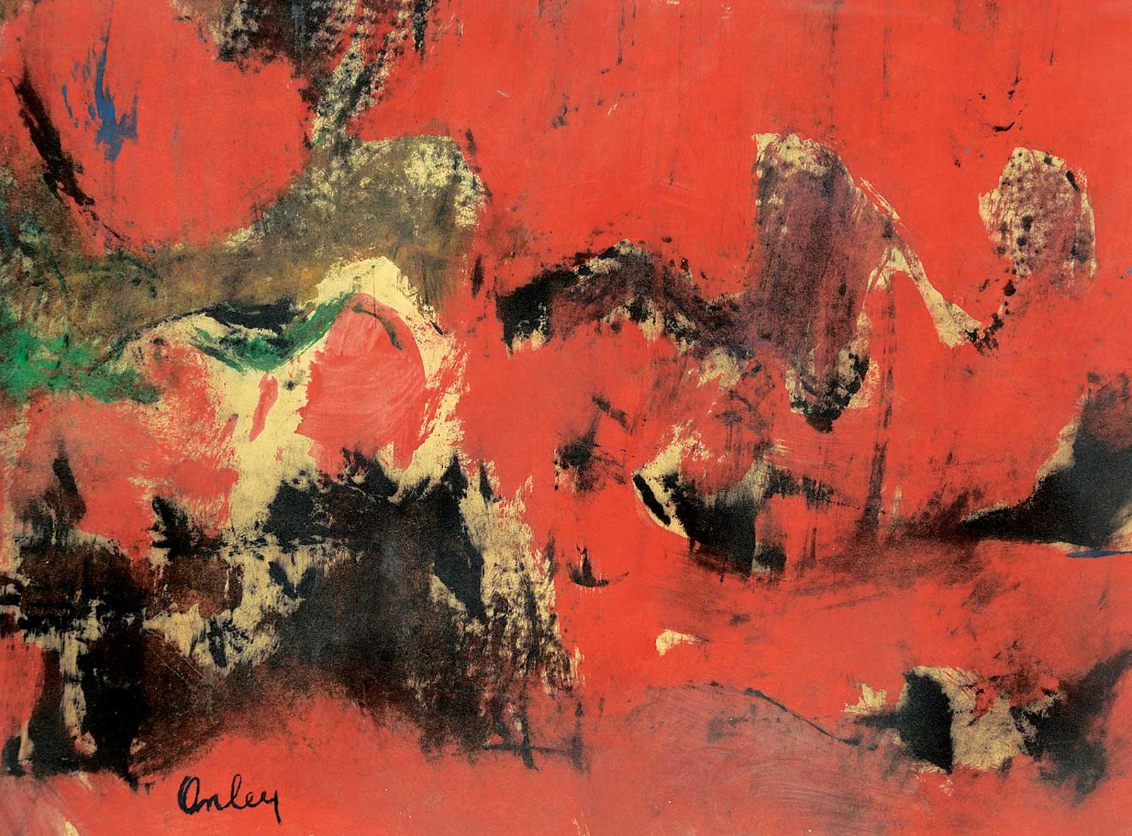 Norman Anthony (Toni) Onley (1928-2004) - Untitled - Abstract Sea of Red