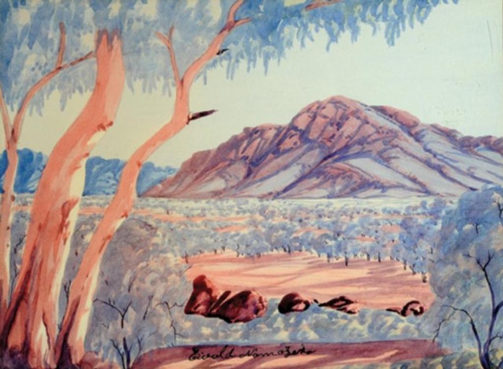 Ewald Namatjira (1930-1984) - Central Australian Landscape