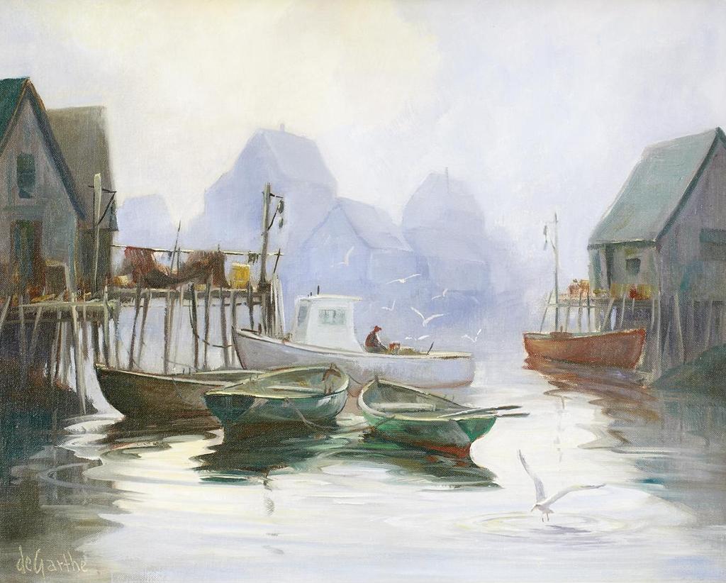 William Edward de Garthe (1907-1983) - Harbour Scene