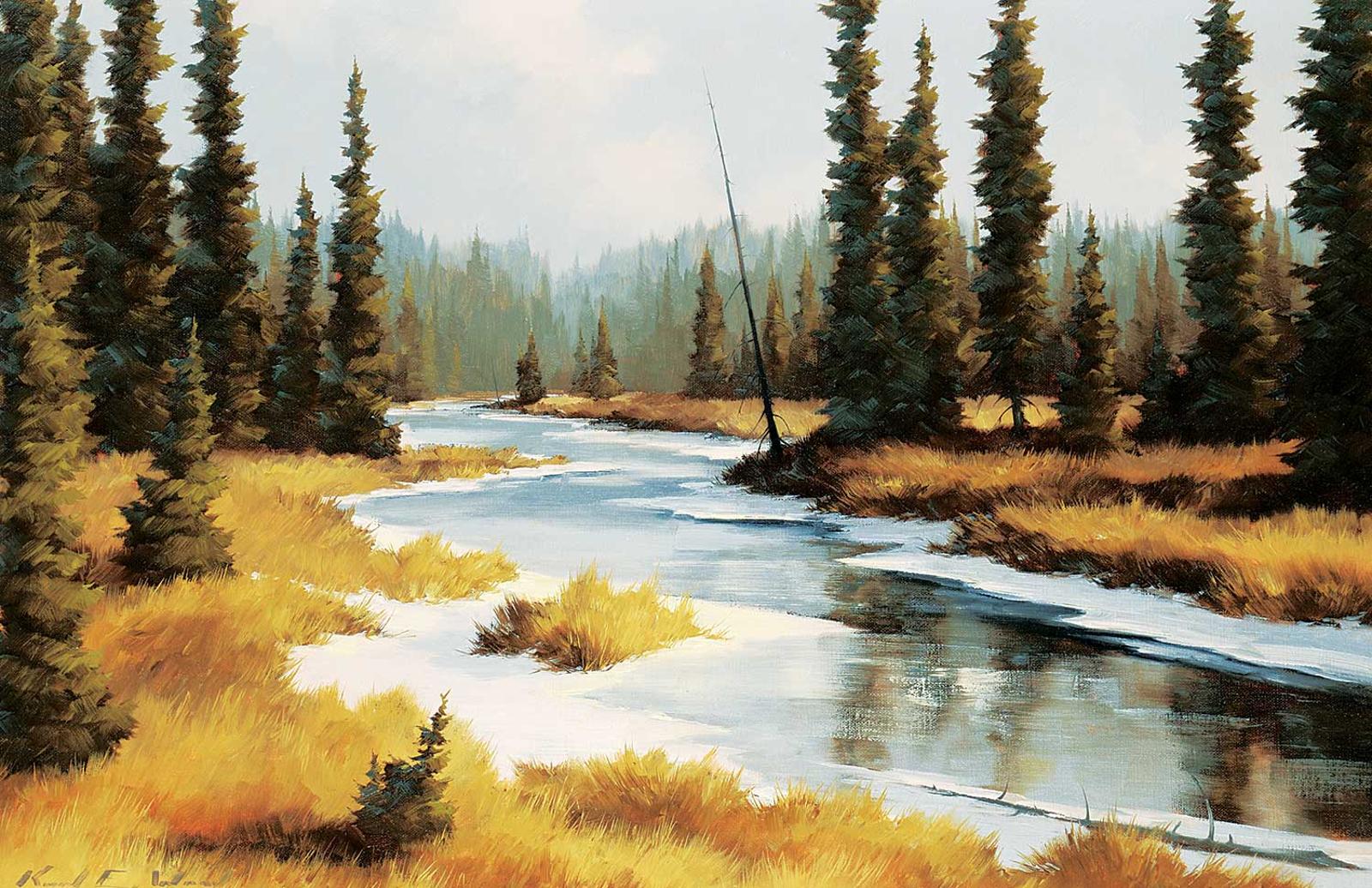 Karl E. Wood (1944-1990) - Whirlpool River, Jasper