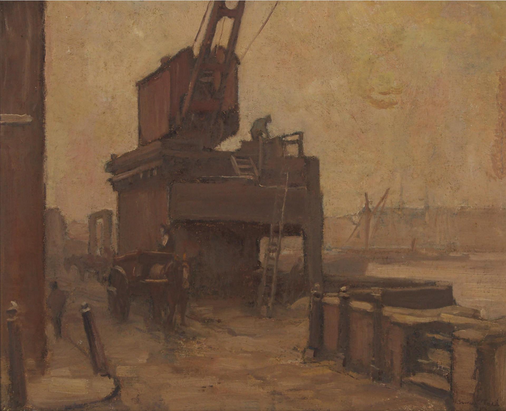 Henry Samuel Teed (1883-1916) - Dockside, Southbank, 1912