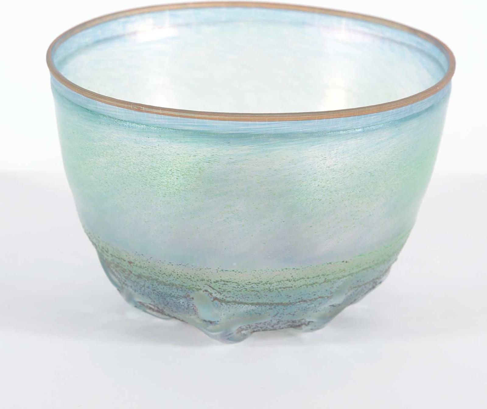 Bertil Vallien - Translucent Green Bowl with Sandcast Base