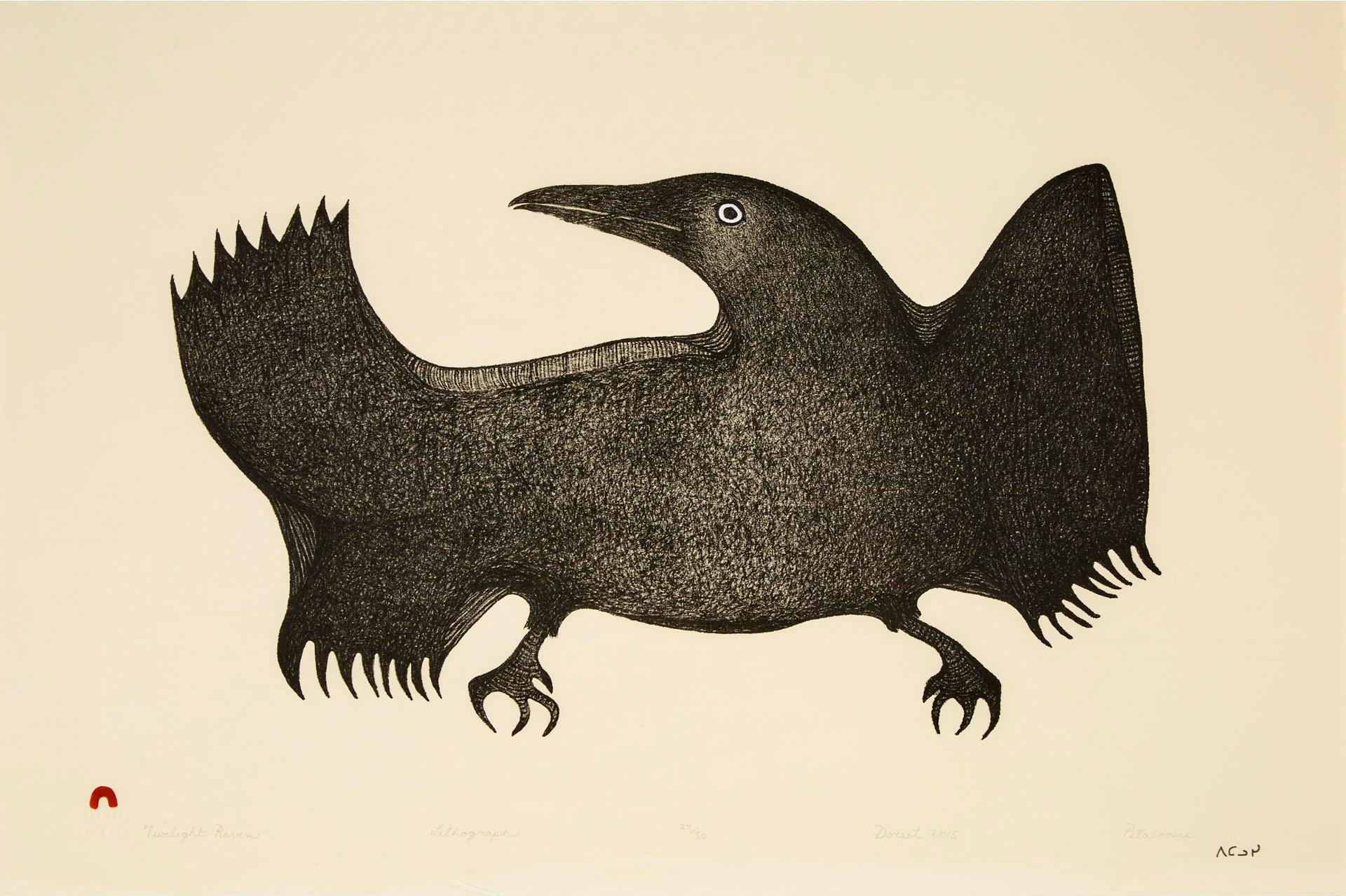 Pitaloosie Saila (1942-2021) - Twilight Raven, 2015