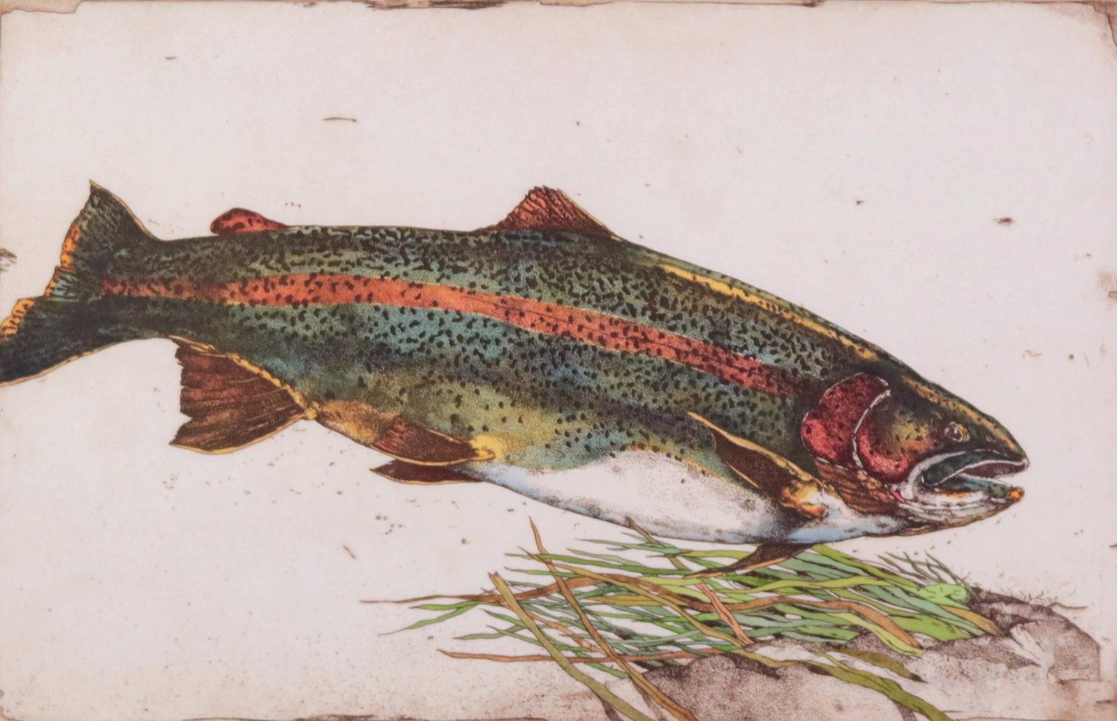 Jack Lee Cowin (1947-2014) - Nymphing Rainbow (Western Trout Series); 1982