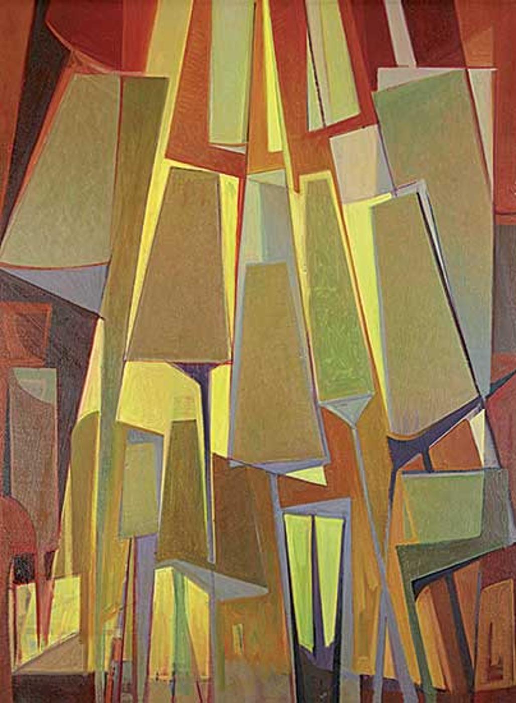 Peter Paul Ochs (1931-1994) - Untitled - Abstract in Browns and Yellows