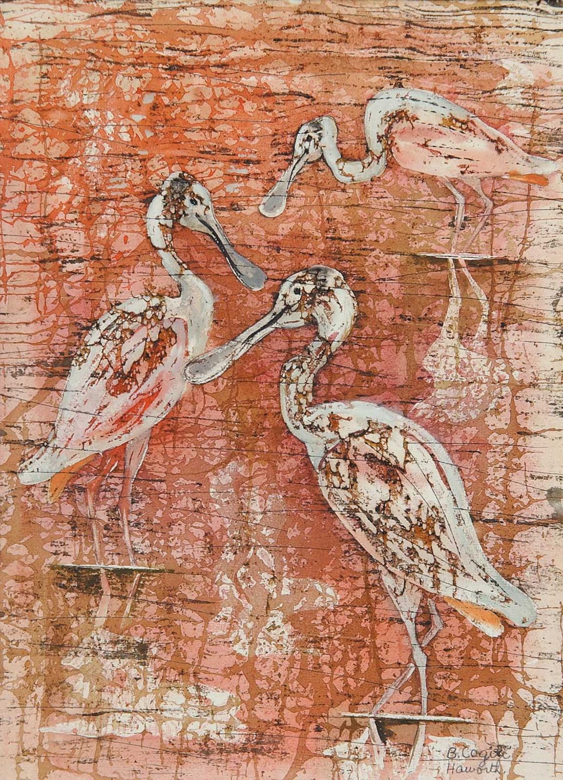 Zema Barbara (Bobs) Cogill Haworth (1904-1988) - Roseate Spoonbills