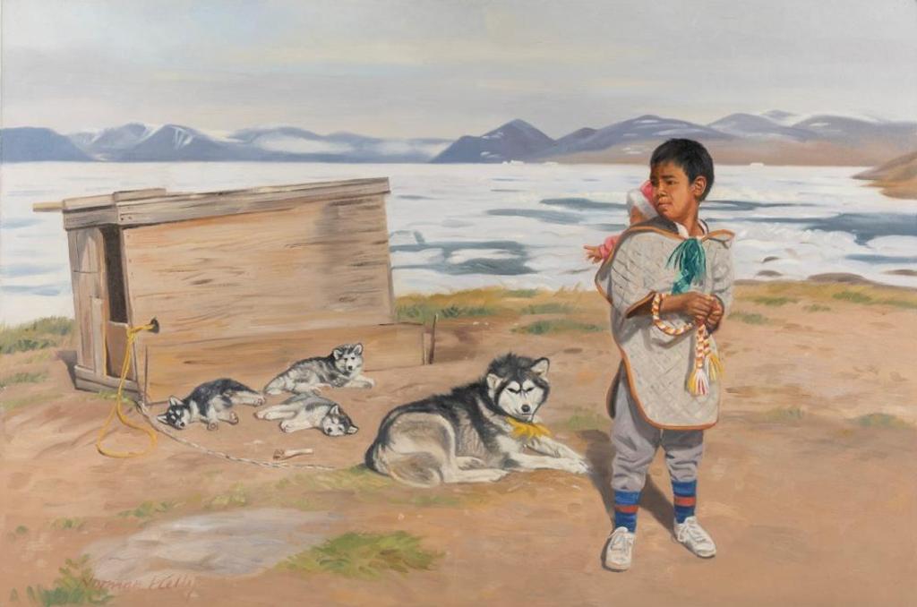 Norman Kelly (1939) - To See The Puppies - Pond Inlet