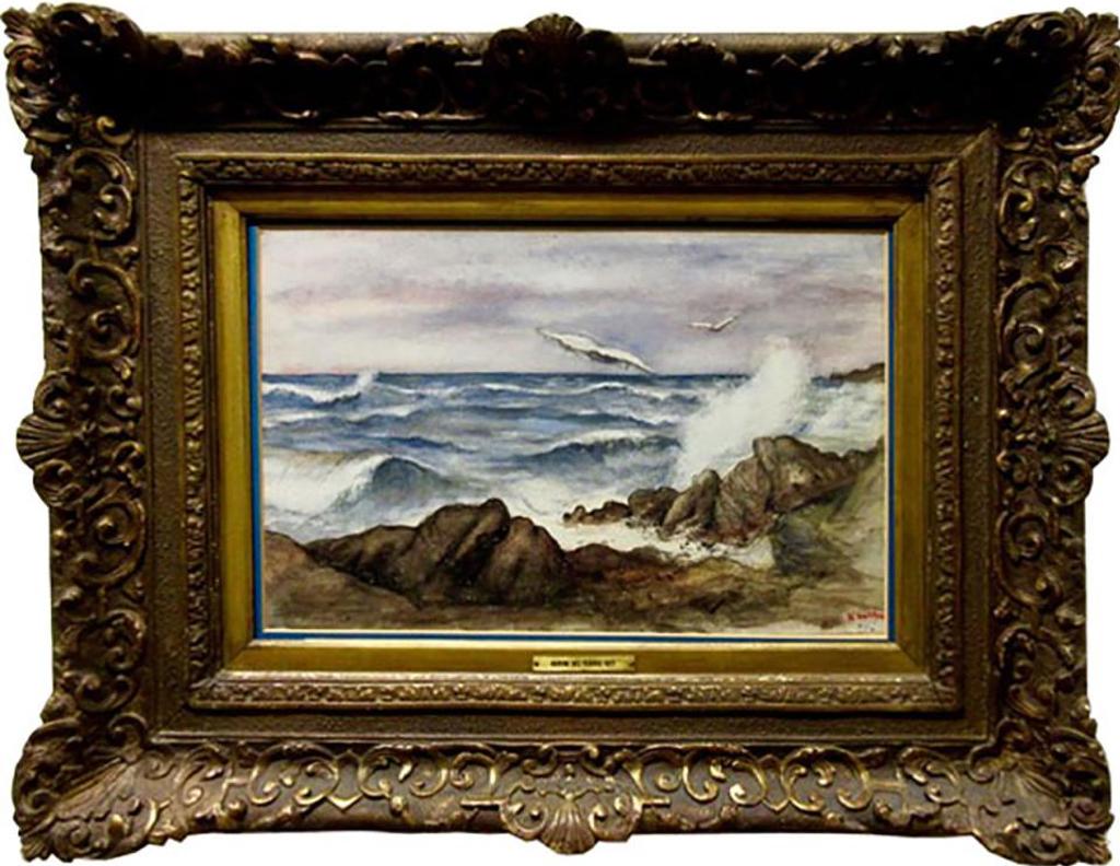 Berthe Des Clayes (1877-1968) - Crashing Surf With Gulls