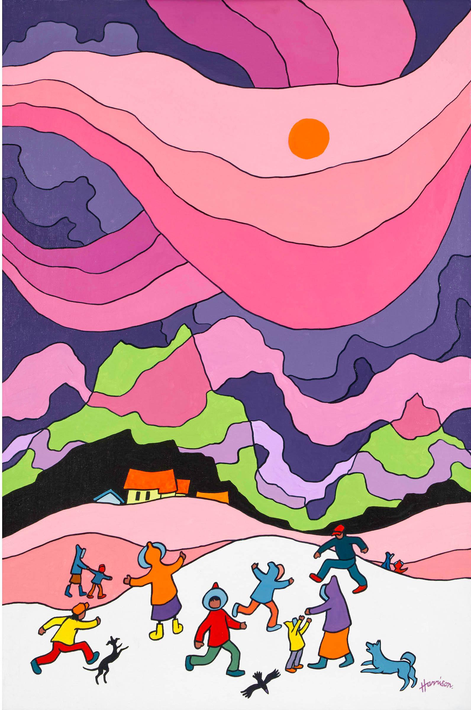 Ted Harrison (1926-2015) - Sky Children, 1981