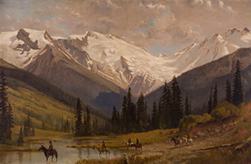 Thomas Mower Martin (1838-1934) - Snowy Peaks, The Rockies