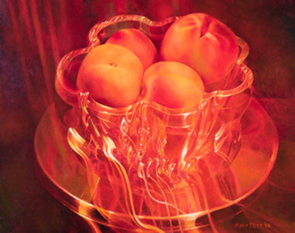 Mary Frances West Pratt (1935-2018) - Peaches Flaming in Crystal