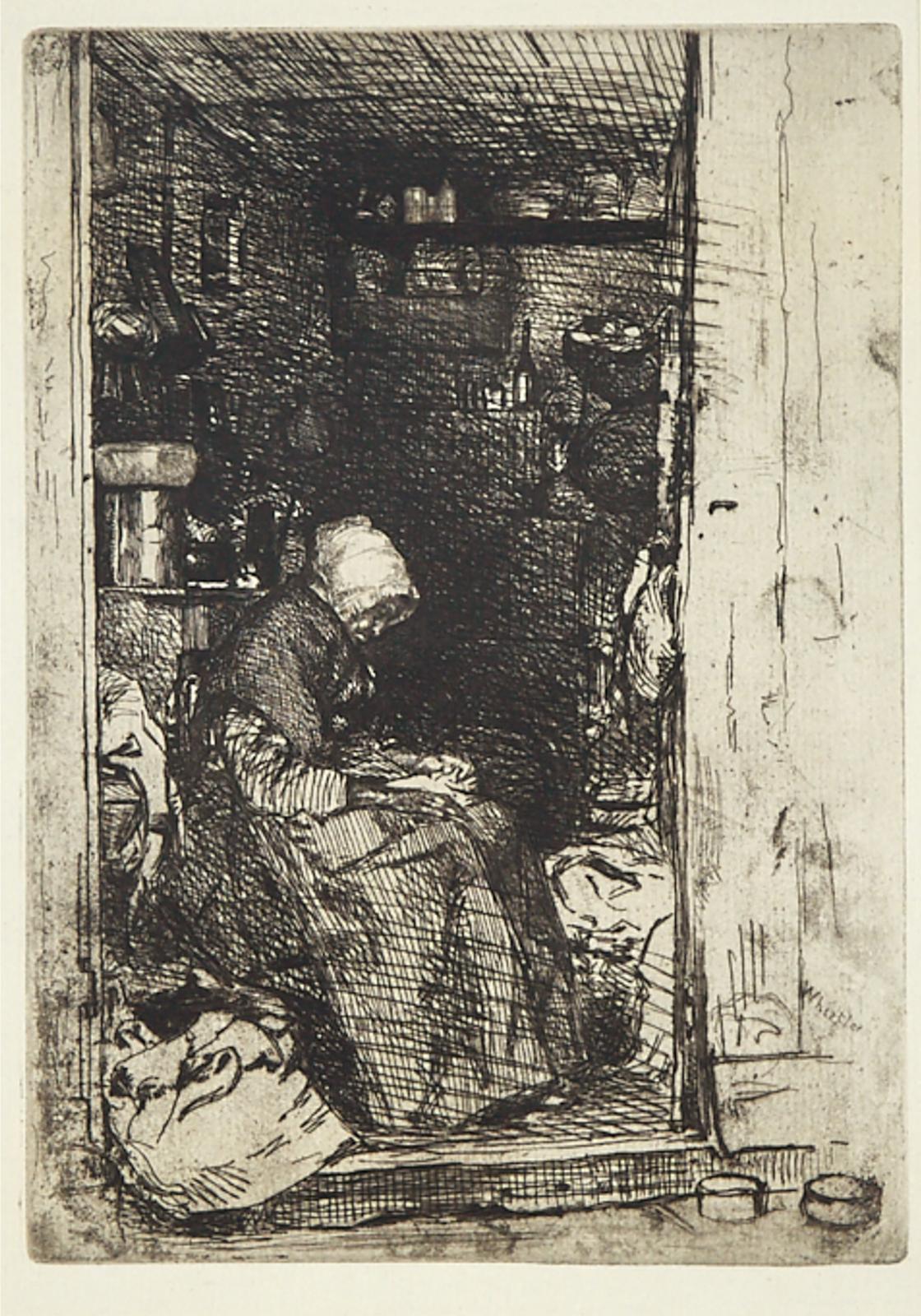 James Abbott McNeill Whistler (1834-1903) - La Veille Aux Loques (From Twelve Etchings From Nature), 1858 [kennedy, 21] Printed Later, 1919?
