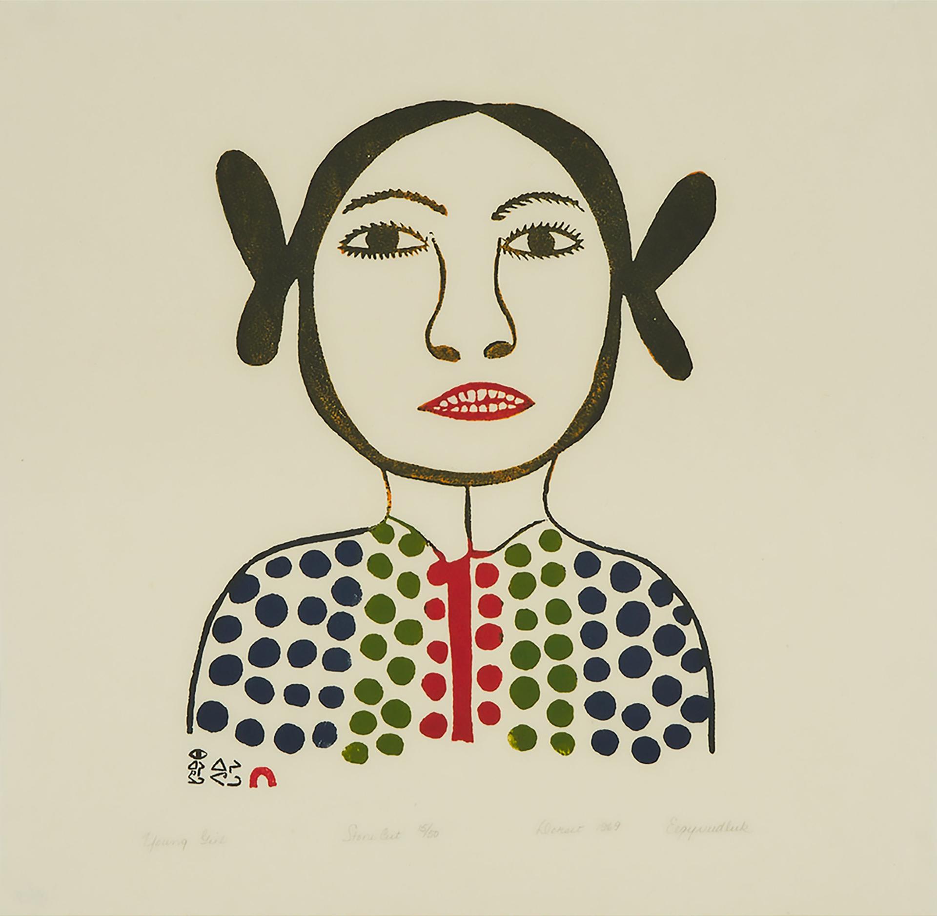 Egevadluq (Eegyvuldluk) Ragee (1920-1983) - Young Girl, 1969