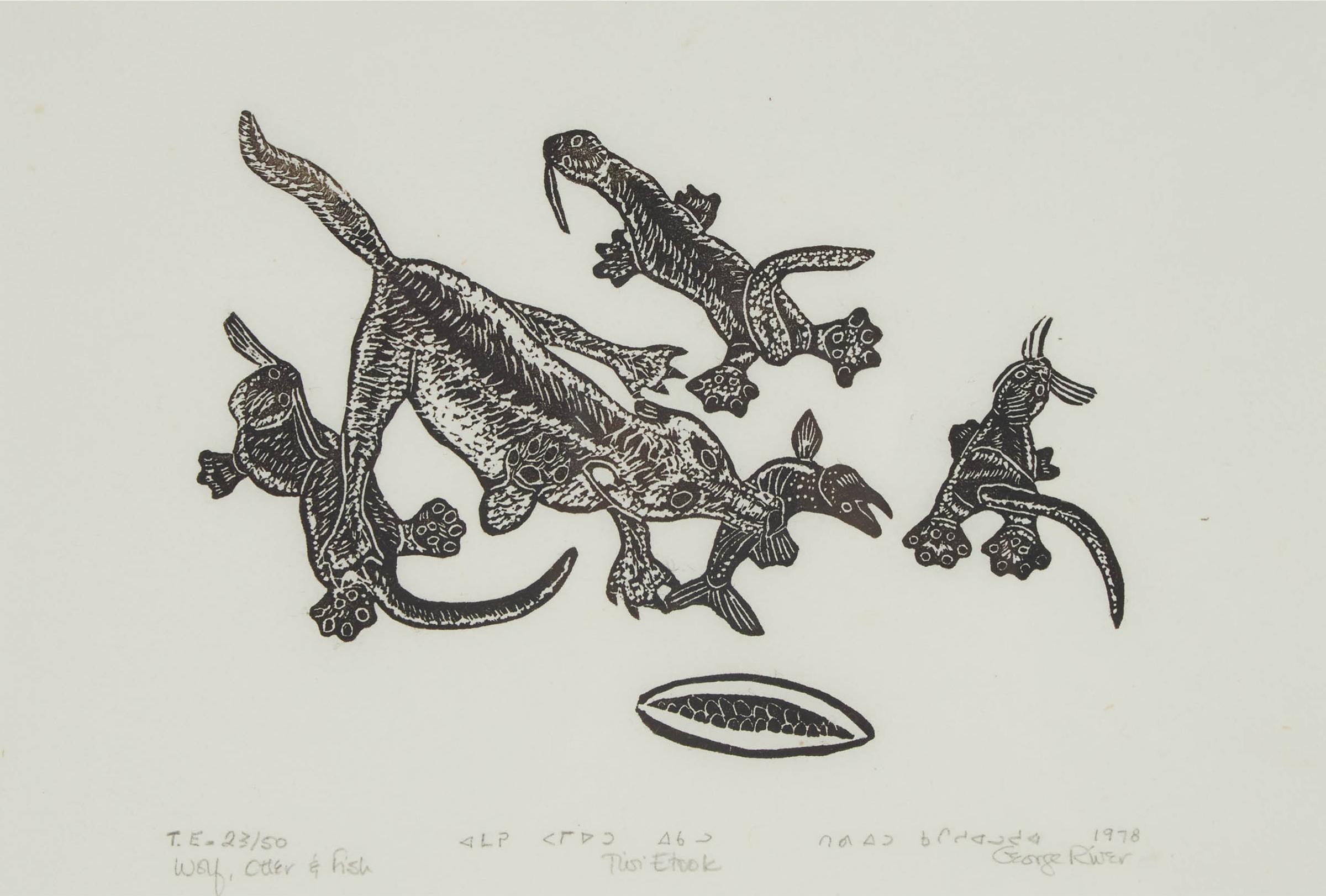 Tivi Etok Etook (1929) - Wolf, Otter And Fish, 1978