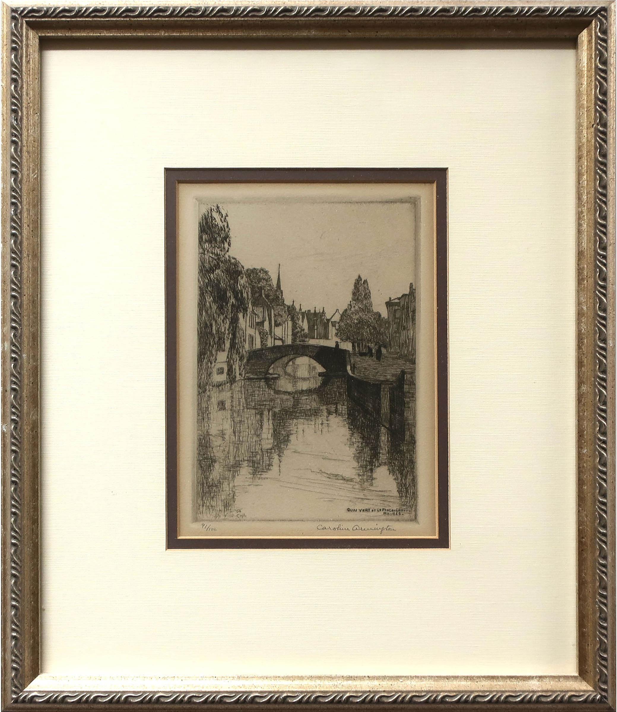 Caroline Helena Armington (1875-1939) - Quai Vert Et Le Pont Du Cheval, Bruges