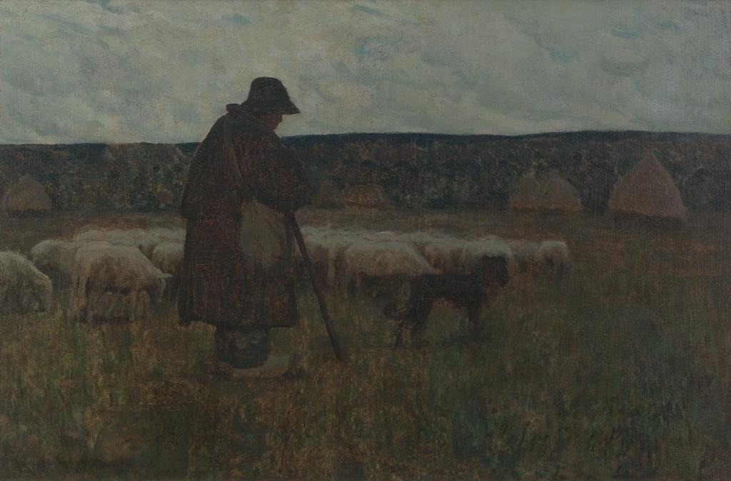 Clarence Alphonse Gagnon (1881-1942) - A Shepherd And His Flock