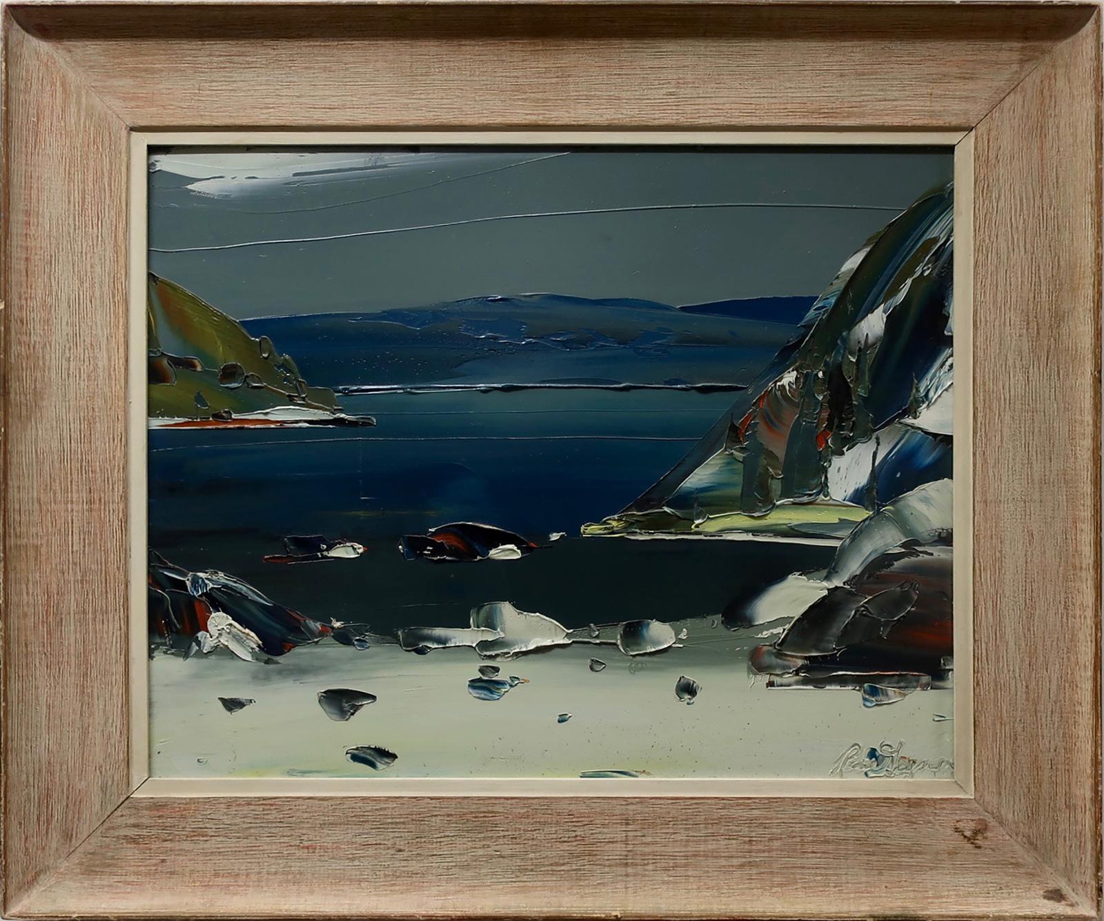 René Gagnon (1928) - Untitled (Coastal View At Night)