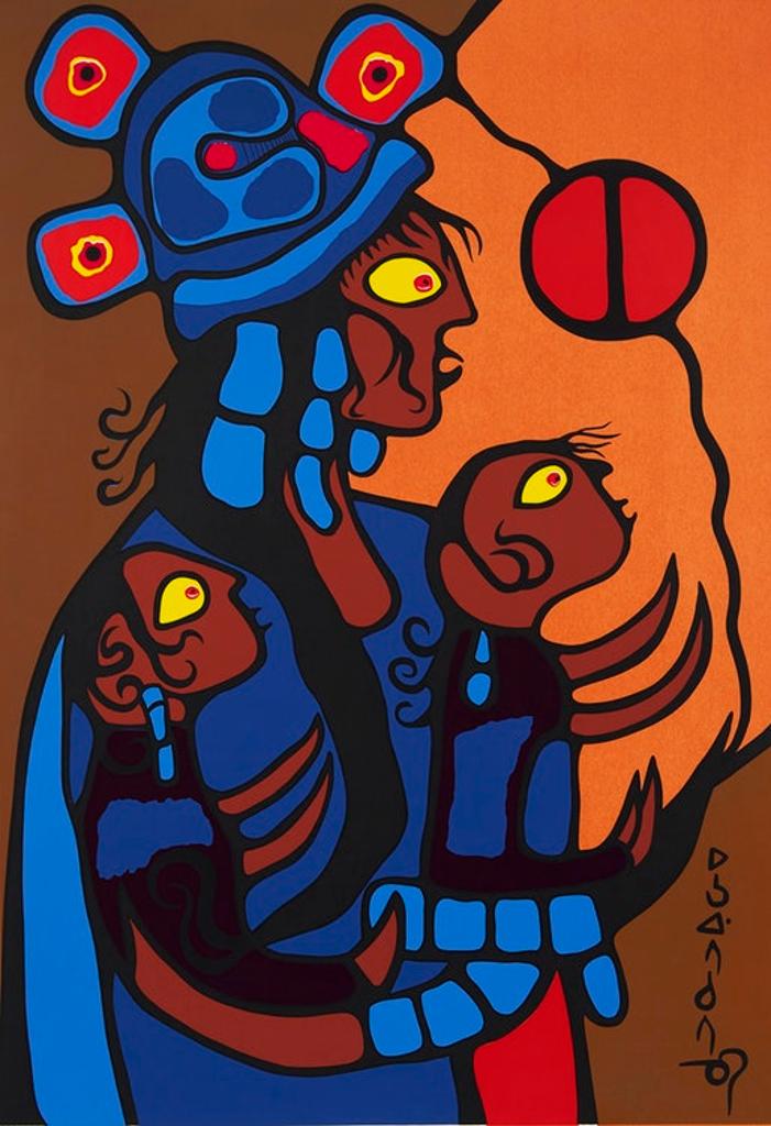 Norval H. Morrisseau (1931-2007) - Artist's Spiritual Wife and Children