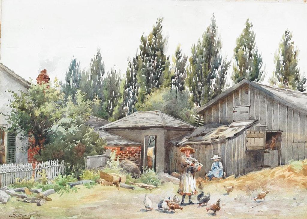 Charles MacDonald Manly (1855-1924) - Feeding The Hens