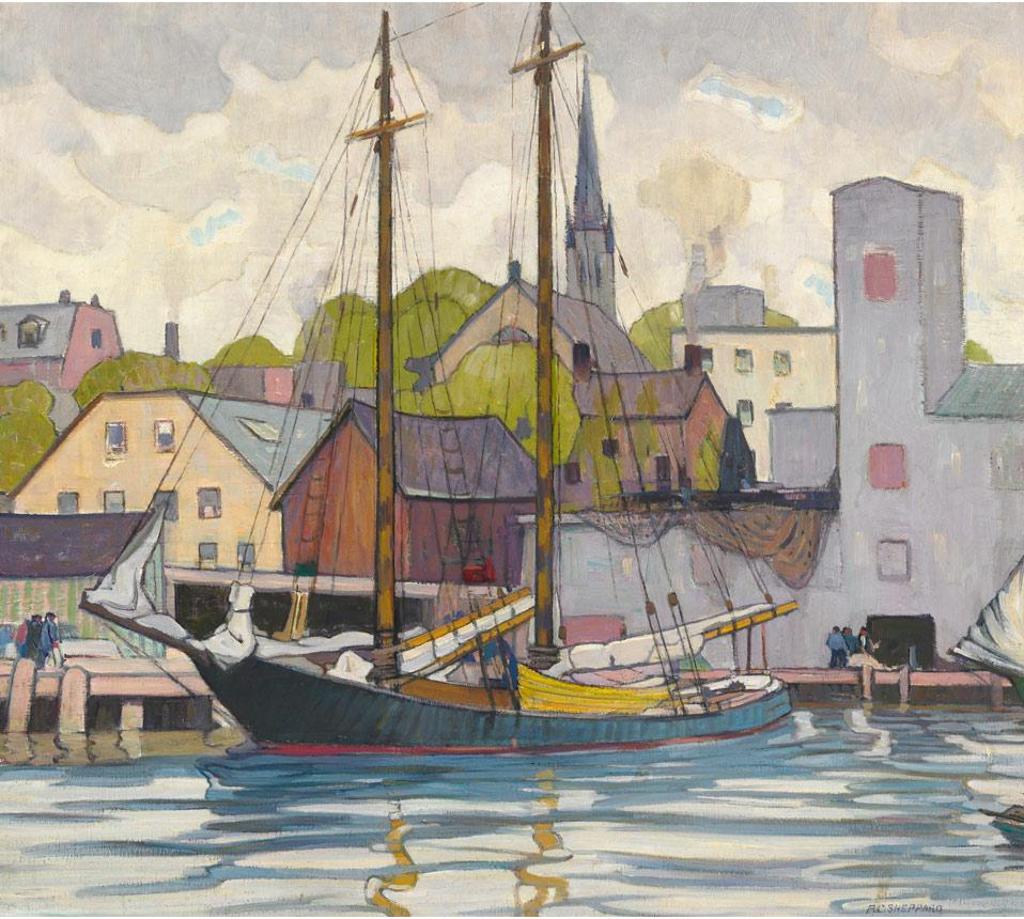 Peter Clapham (P.C.) Sheppard (1882-1965) - Harbour Scene