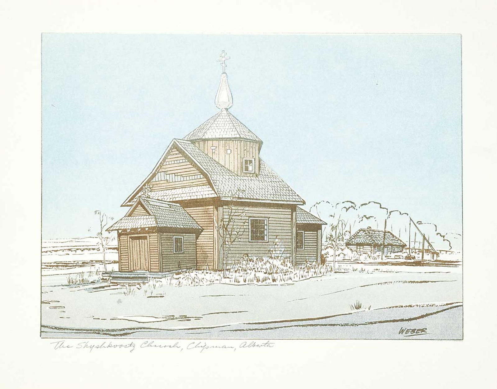 George Weber (1907-2002) - The Skyshkovetz Church, ... , Alberta