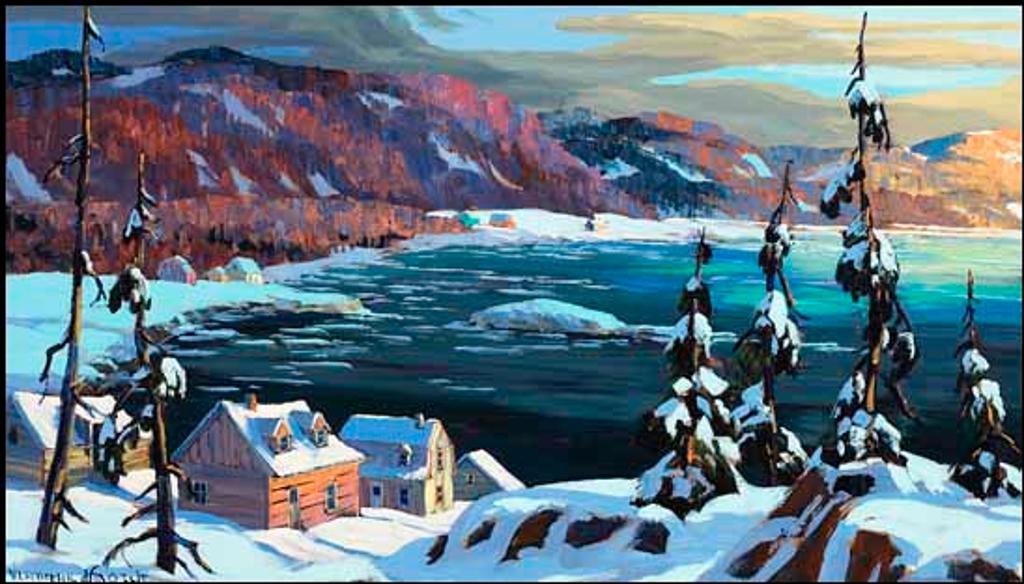 Vladimir Horik (1939) - Au bord du fleuve en Charlevoix