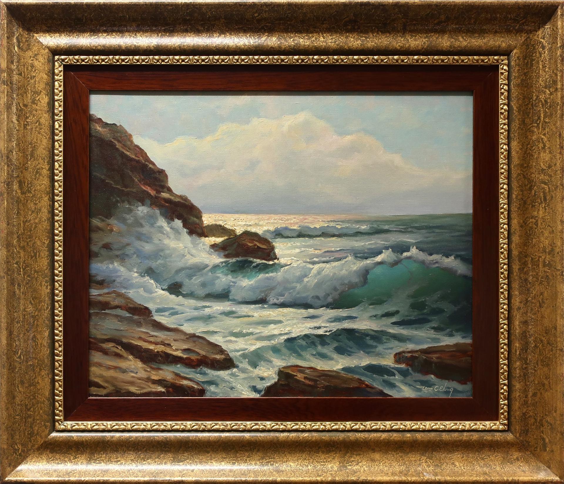 William Columbus Ehrig (1892-1973) - Rocky Coast At Sunset