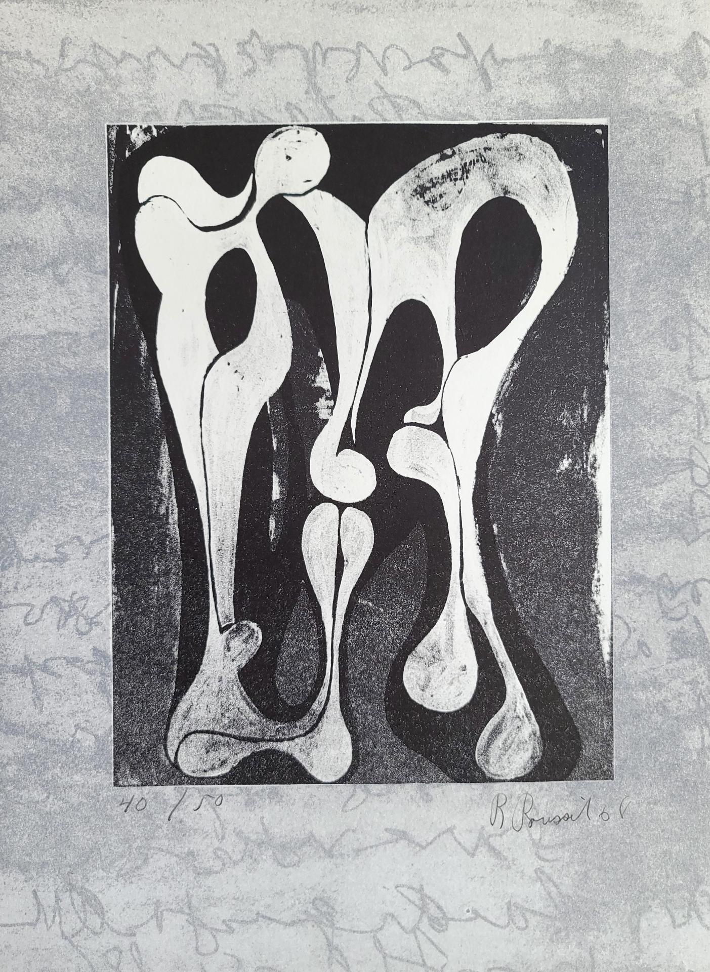 Robert Roussil (1925-2013) - Sans titre (extrait du livre d'artiste «Galaxie humaine et fermeture éclair»), 1968