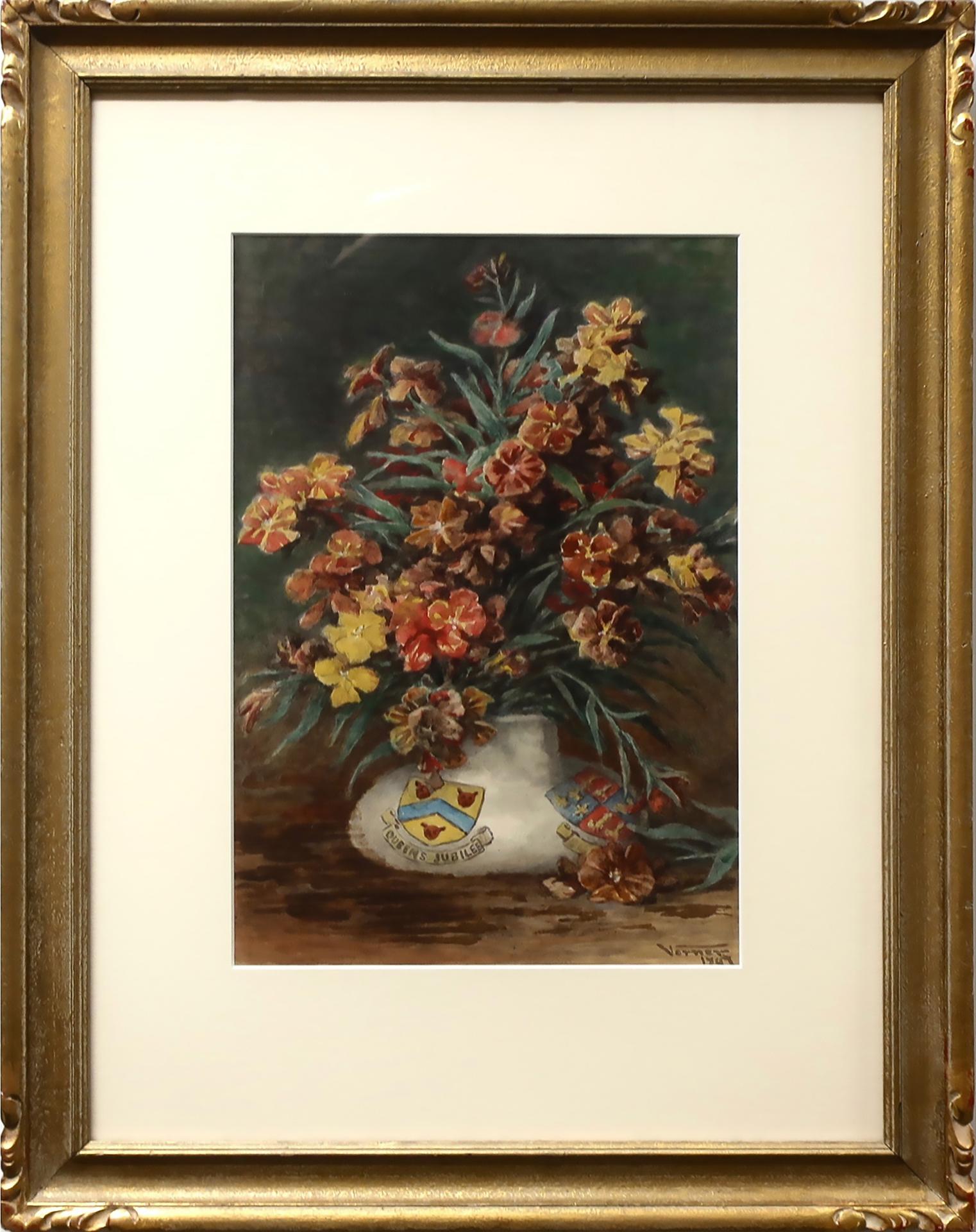 Frederick Arthur Verner (1836-1928) - Floral Still Life - Queen's Jubilee