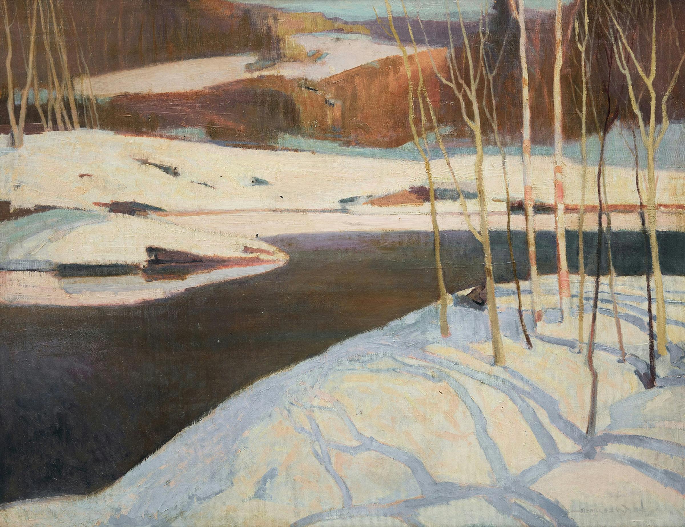 Frank Charles Hennessey (1893-1941) - The Gatineau in Early Spring