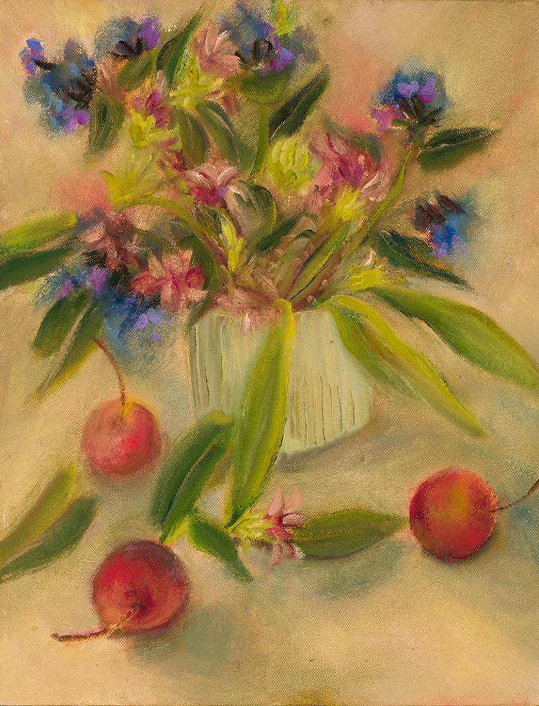 Jamie Evrard (1949) - Spring Bouquet with Autumn Apples