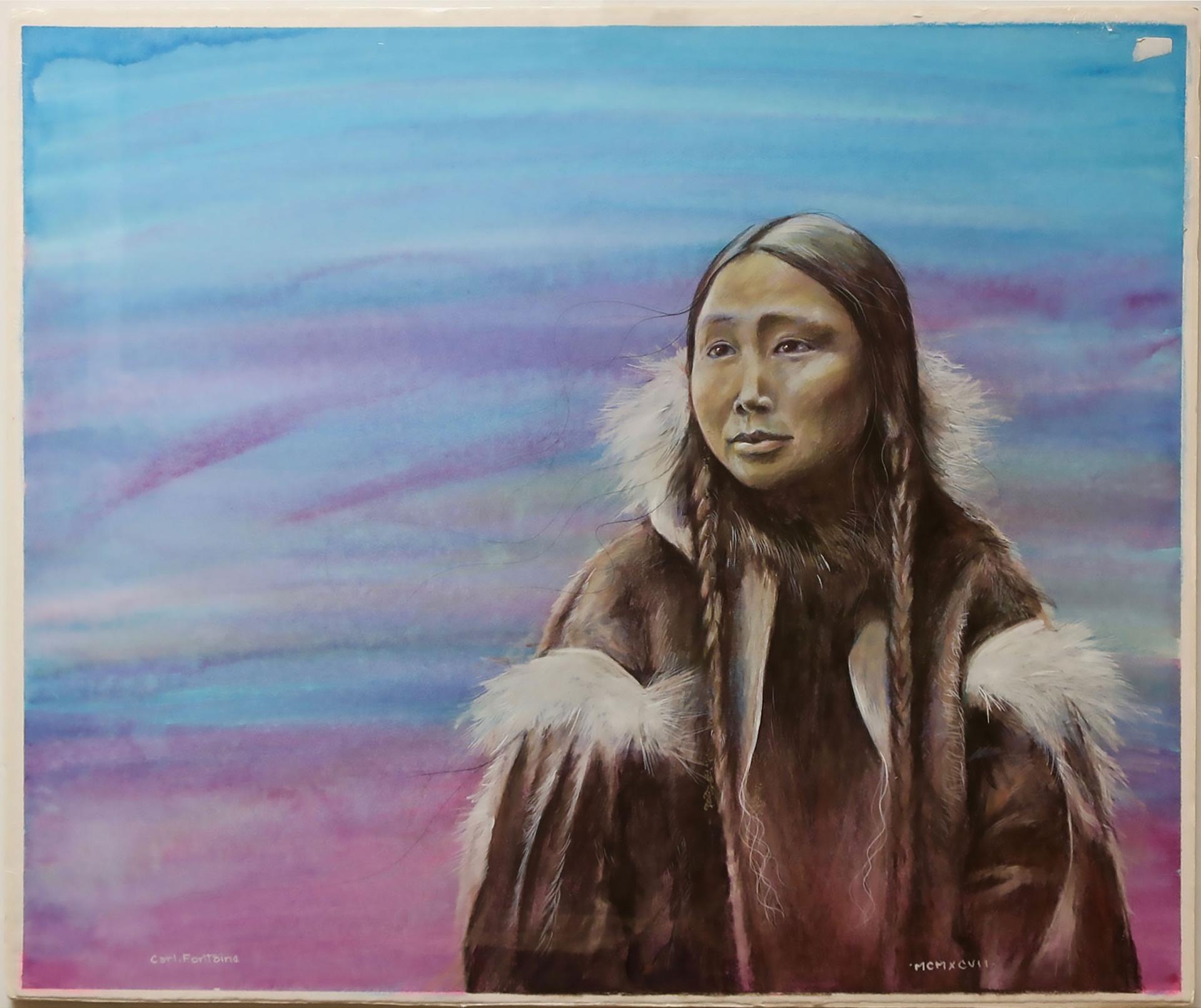 Carl Fontaine - Portrait Of A Young Inuit Woman