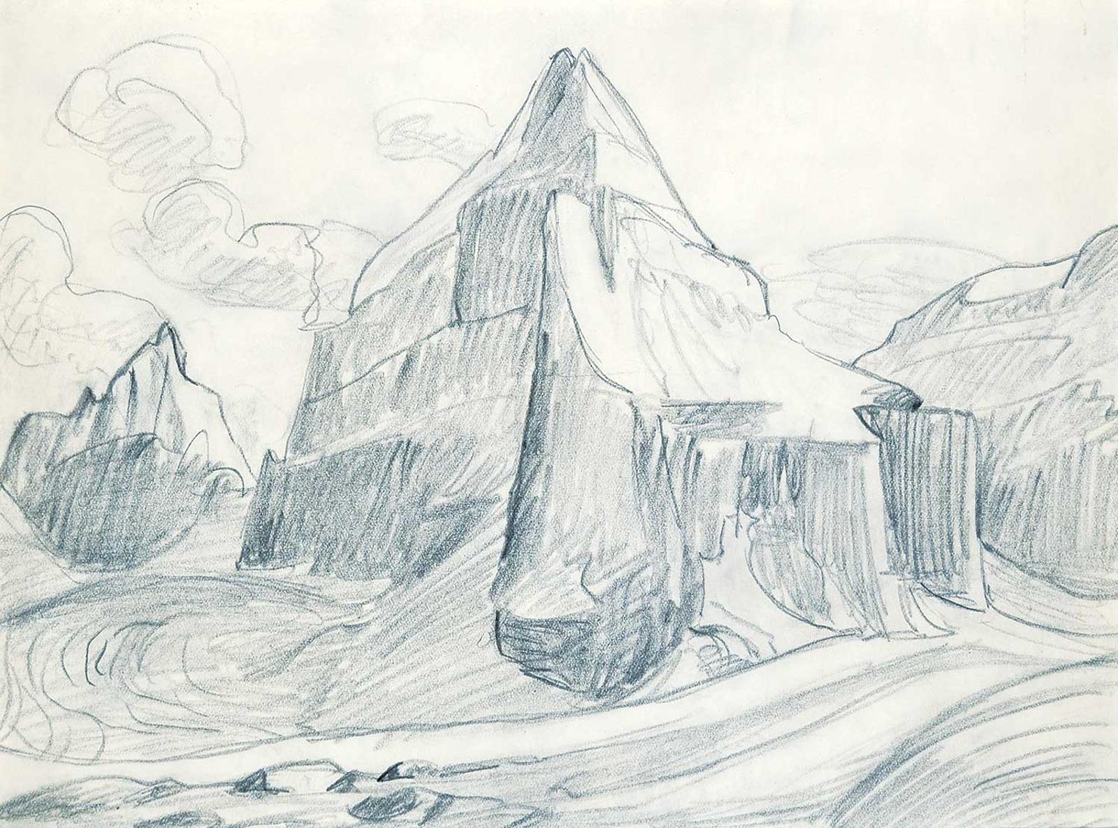 Lawren Stewart Harris (1885-1970) - Study for Canvas; Mt. Lefroy, 1930