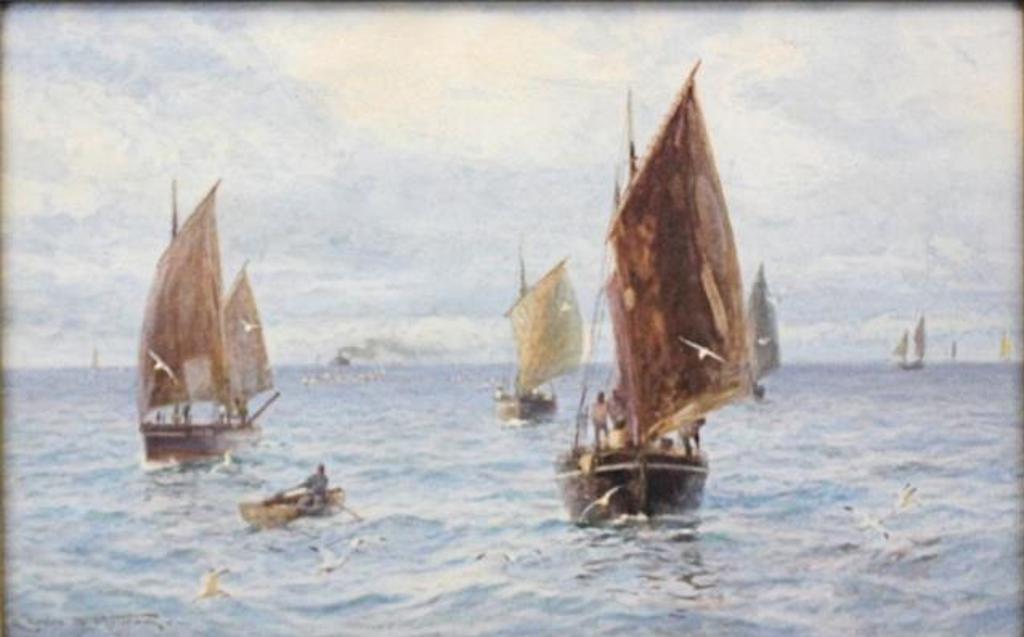 Charles Sim. Mottram (1852-1919) - Fishing on Fair Seas