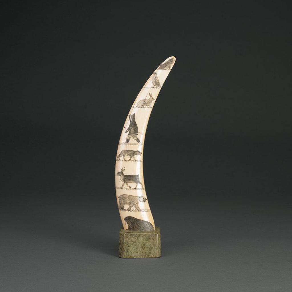 Davidee Itulu (1929-2006) - Etched Tusk On Base