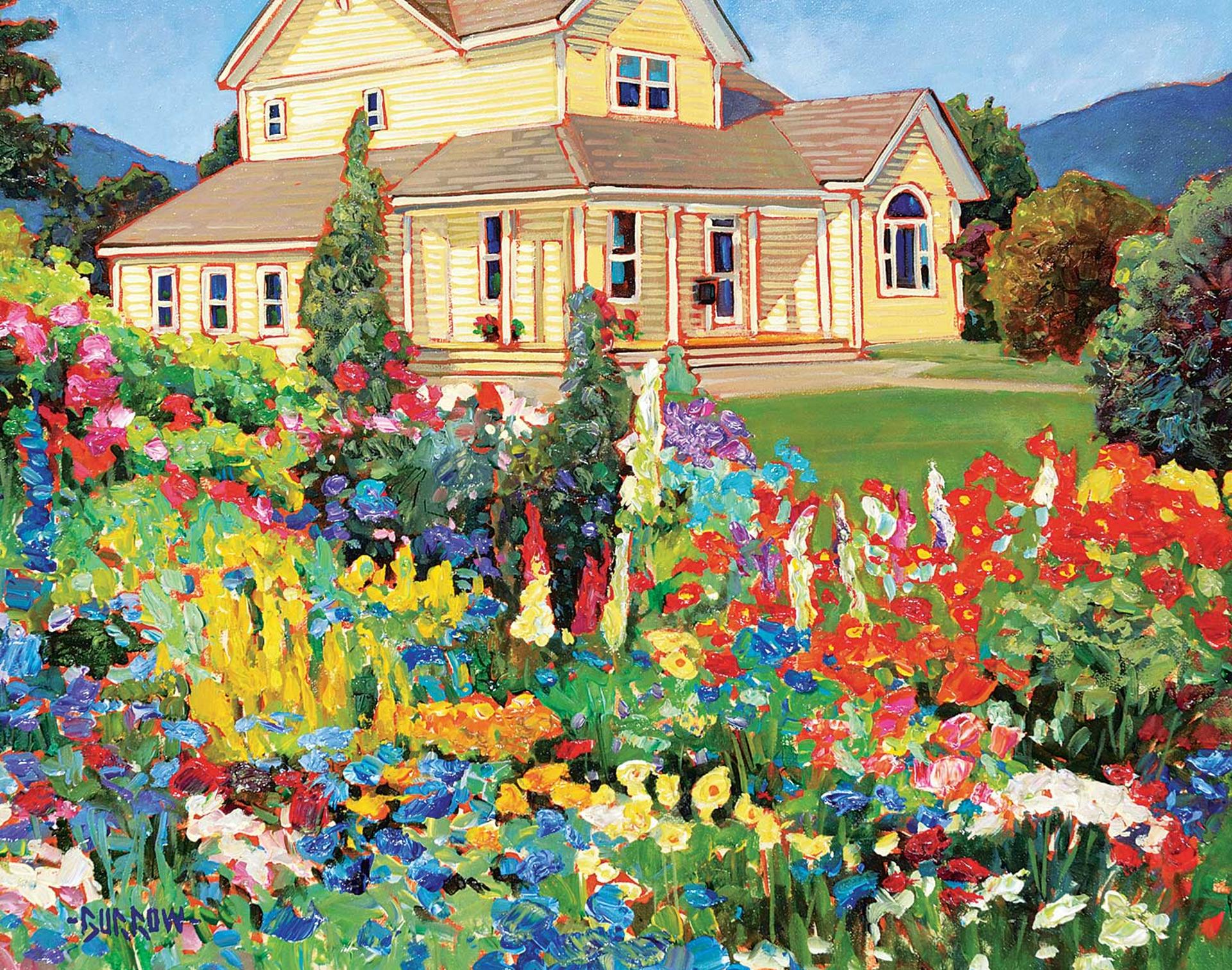 Summerland Cottage - acrylic painting - painted by John H. Burrow