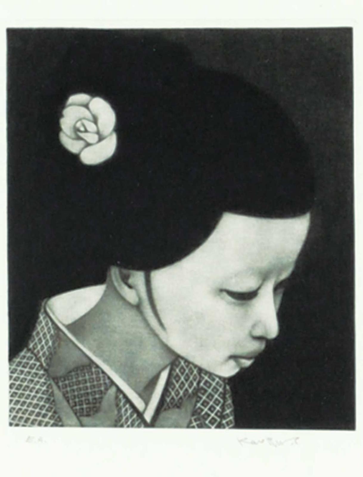 Kaoru Saito - Untitled - Girl with Flower in her Hair  #E.A.