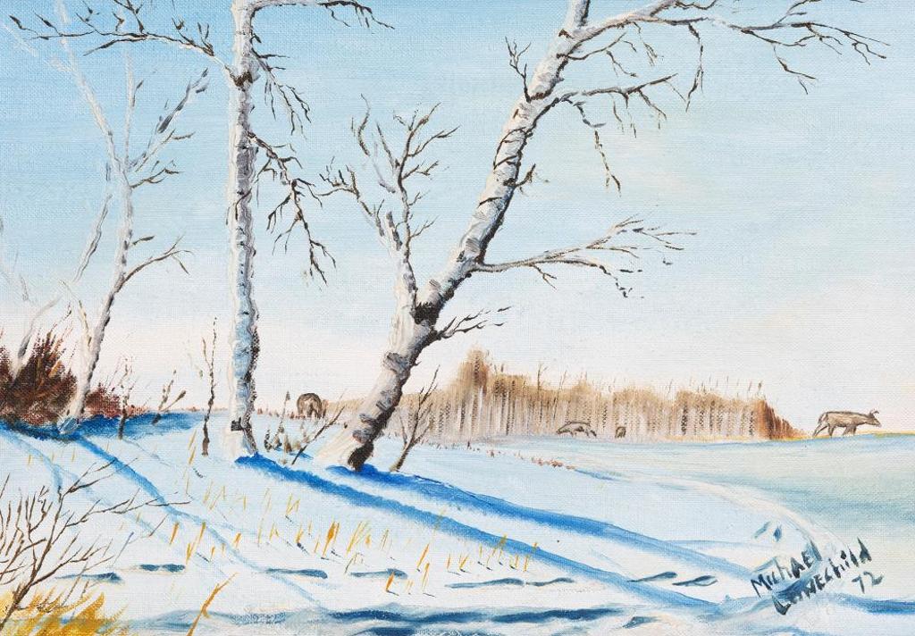 Michael Lonechild (1955) - Untitled - Winter Scene