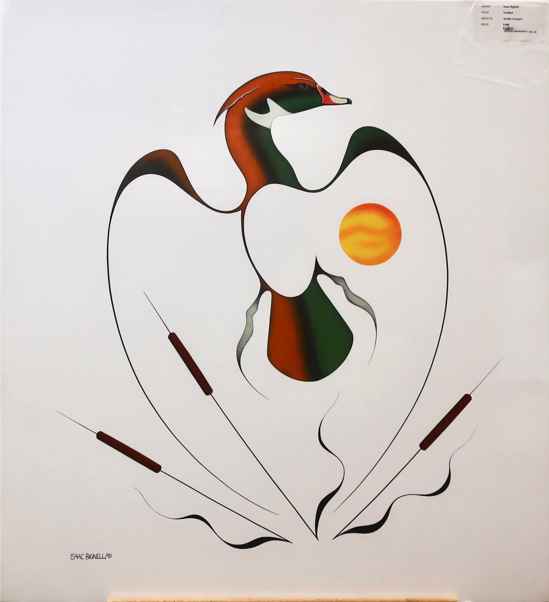 Isaac Bignell (1960-1995) - Untitled (Bird And Sun)