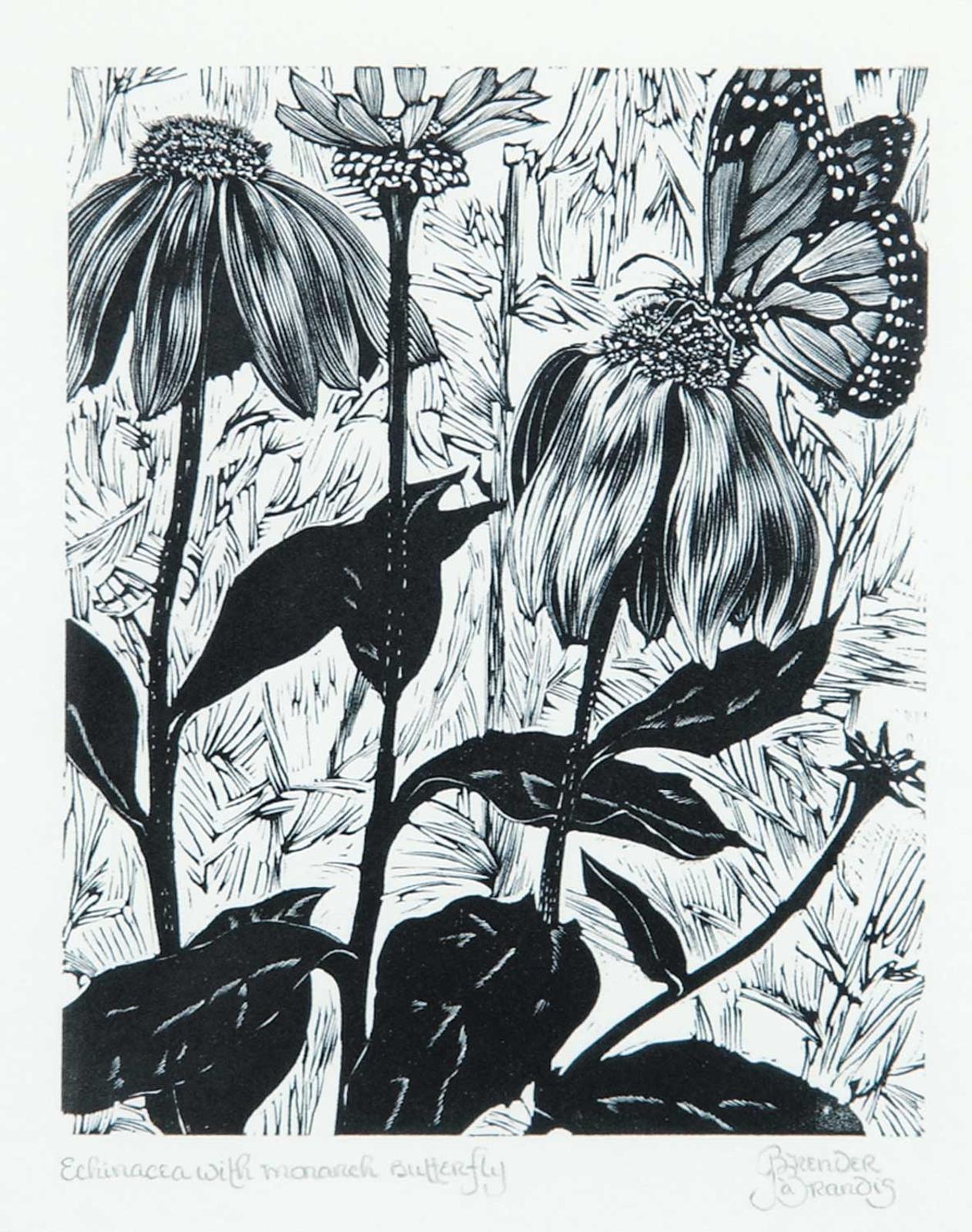 Gerard William Brender a Brandis (1942) - Echinacea with Monarch Butterfly