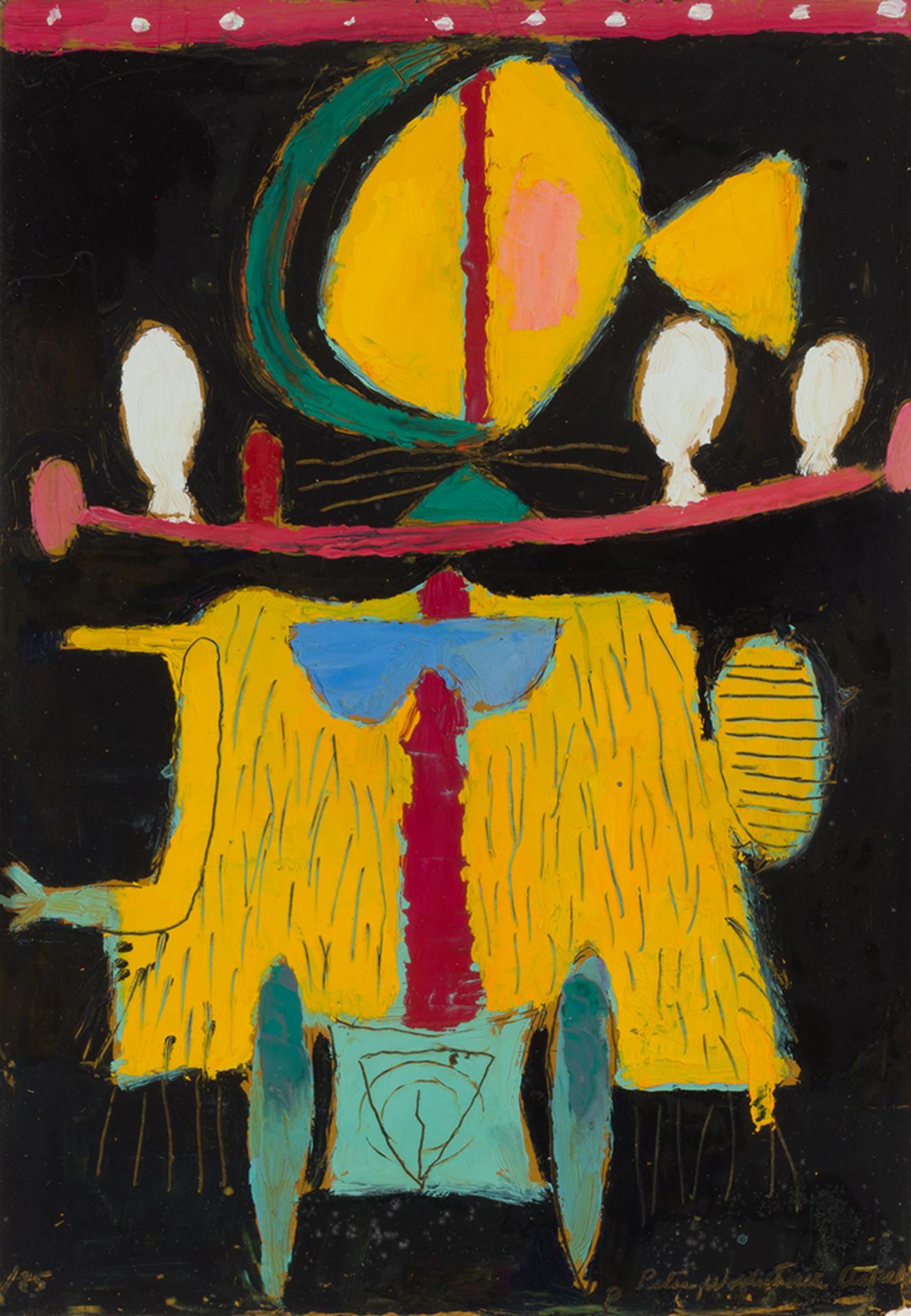 Peter Noel Lawson (Winterhalter) Aspell (1918-2004) - Yellow Figure