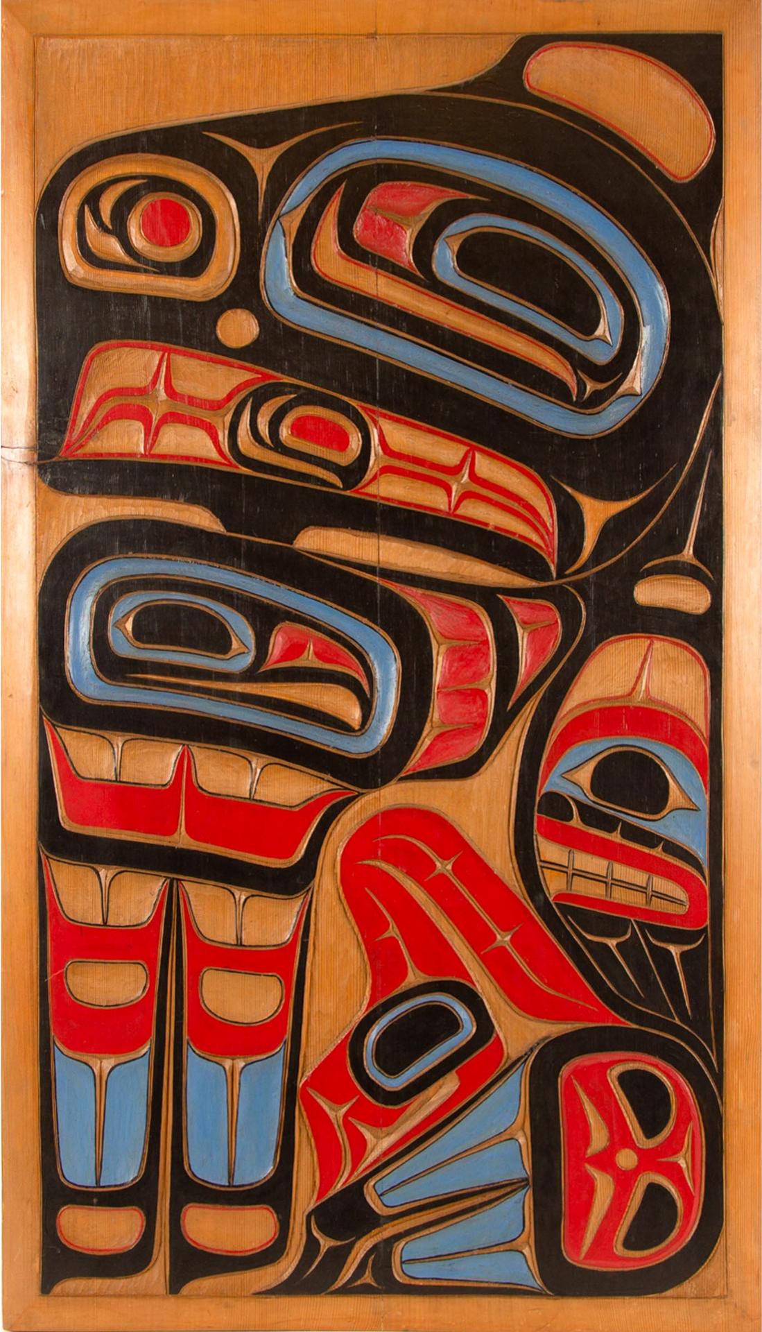Tony Sr. Hunt (1942-2017) - Thunderbird Carved Wooden Panel,1974